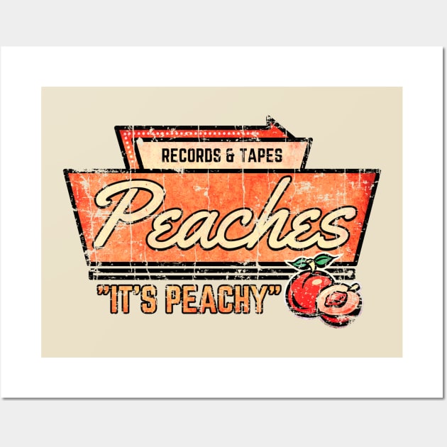 Peaches Records & Tapes 1975 Wall Art by Sultanjatimulyo exe